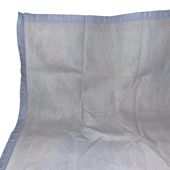 Vintage 1980's Satin Trim Blanket Rocking Horse Bear Doll Train Blocks Excellent - Picture 7 of 10